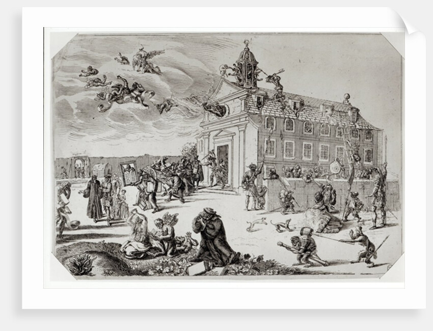 Fire at the Temple of Charenton, c.1685 by French School