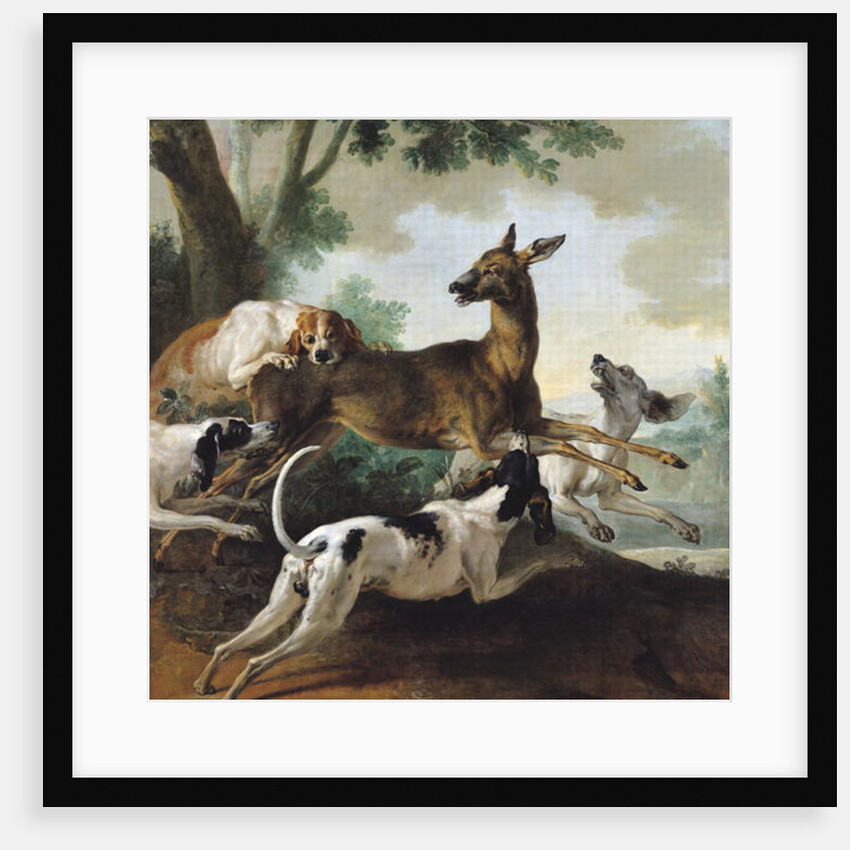A Deer Chased by Dogs, 1725 by Jean-Baptiste Oudry