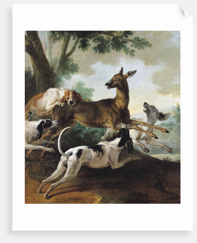 A Deer Chased by Dogs, 1725 by Jean-Baptiste Oudry