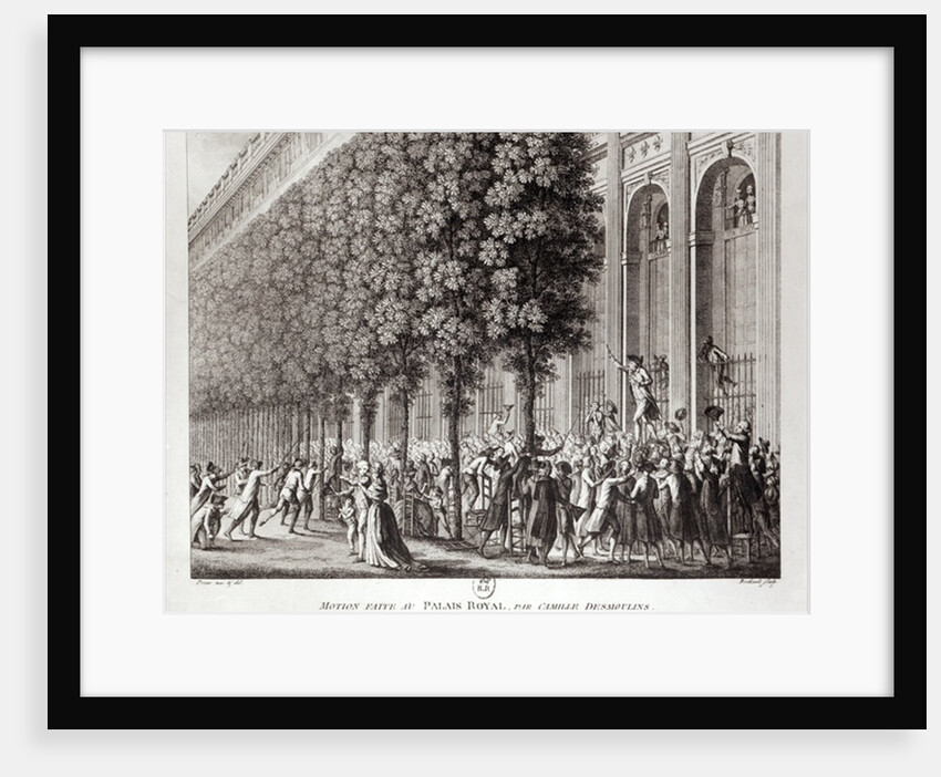 Camille Desmoulins Speaking at the Palais Royal, 12 July 1789 by Jean Louis II Prieur