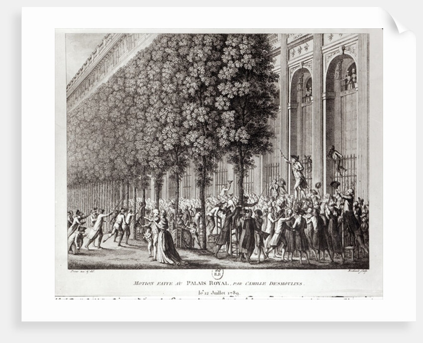 Camille Desmoulins Speaking at the Palais Royal, 12 July 1789 by Jean Louis II Prieur