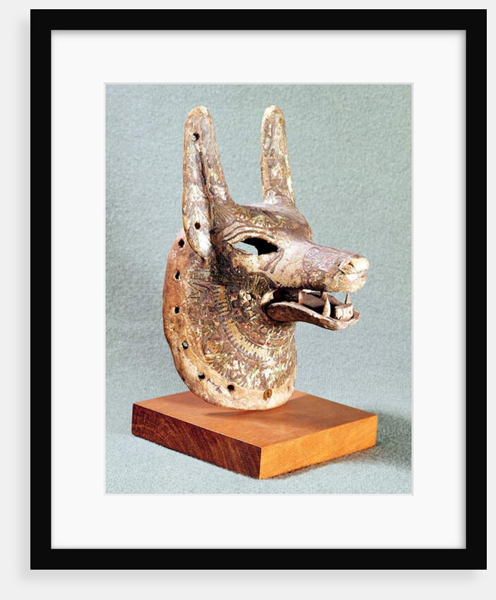 Head of Anubis, with a hinged jaw, used as an oracle mask, New Kingdom by Egyptian 19th Dynasty