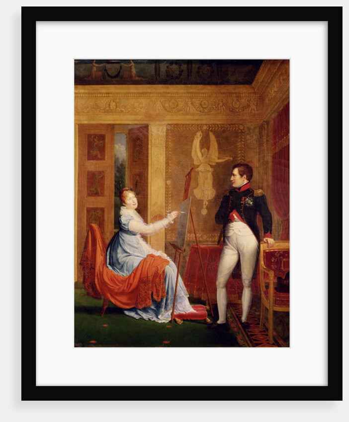 Marie Louise of Habsbourg Lorraine Painting a Portrait of Napoleon I by Alexandre Menjaud