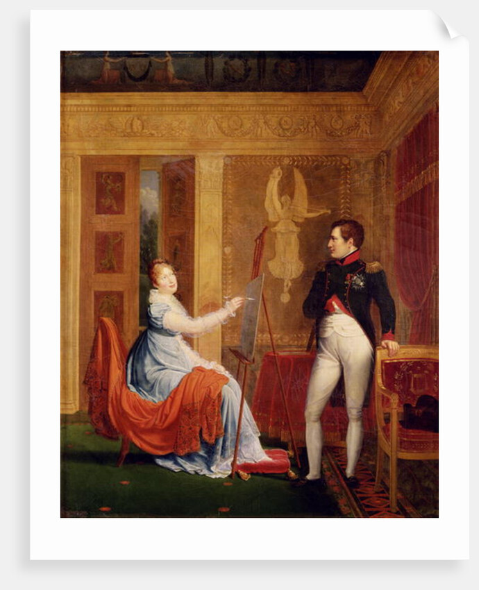 Marie Louise of Habsbourg Lorraine Painting a Portrait of Napoleon I by Alexandre Menjaud