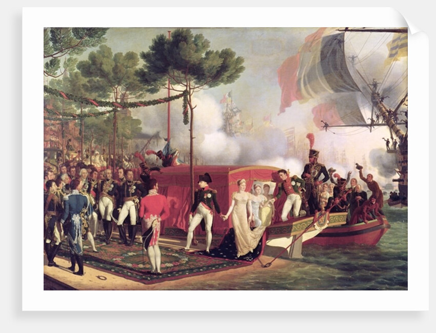 Napoleon I and Marie Louise Disembarking at Antwerp, 1810 by Louis Philippe Crepin