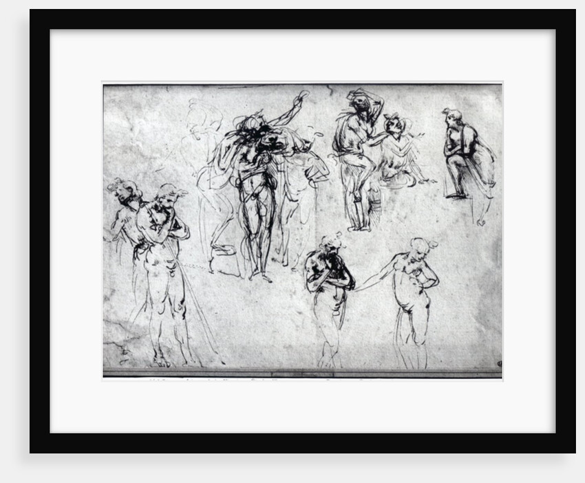 Study of nude men by Leonardo da Vinci