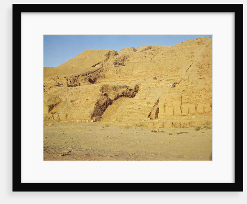 View of the steps, terraces and Zoroastrian temple by School Afghan