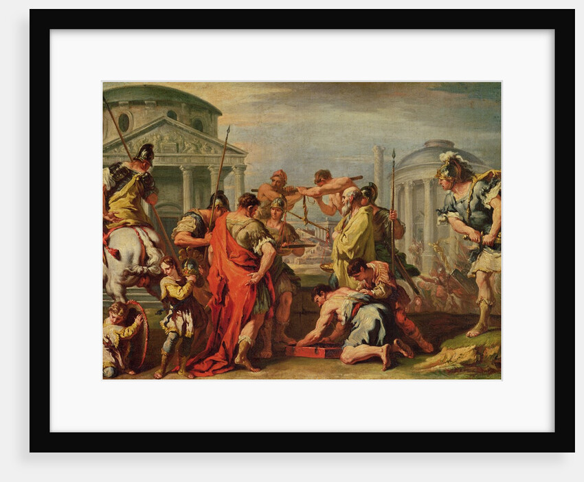 Marcus Furius Camillus and Brennus by Sebastiano Ricci