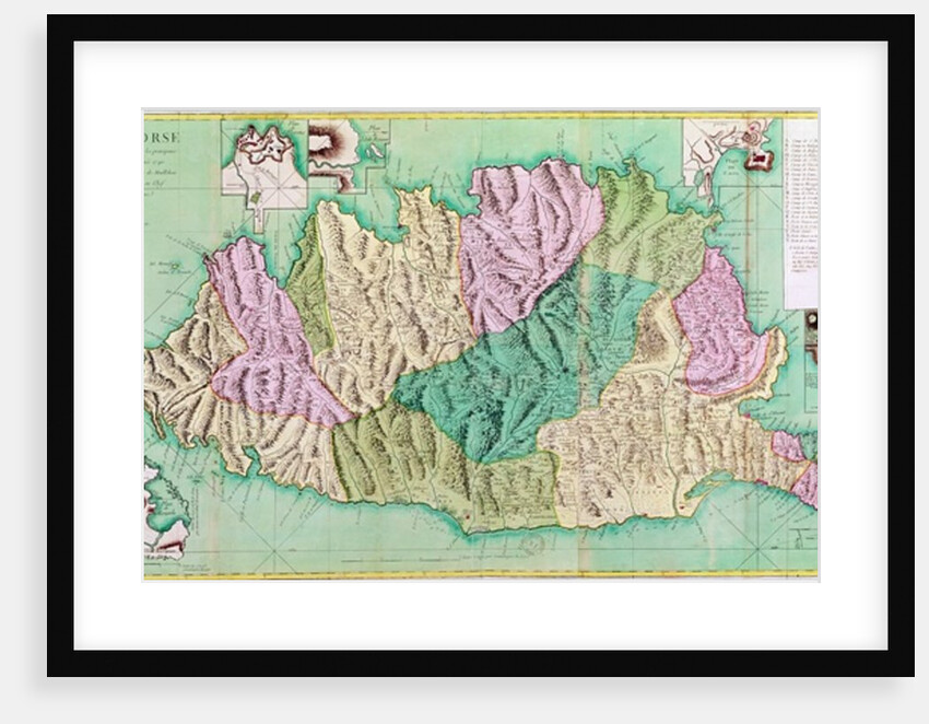 Military map of Corsica, 1768 by French School