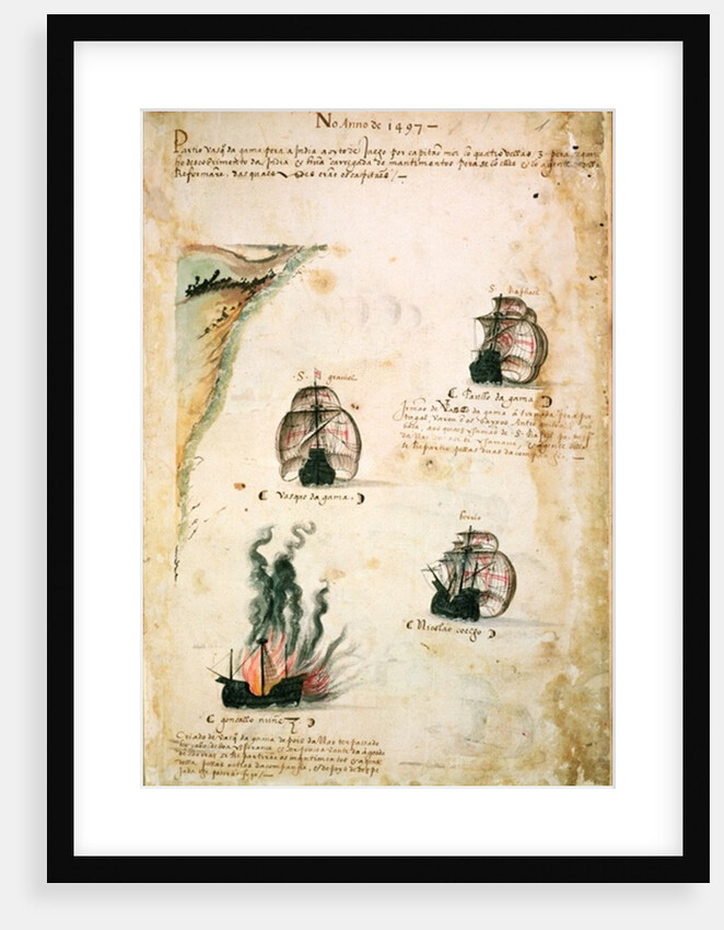 Departure of Vasco da Gama in 1497 by Portuguese School