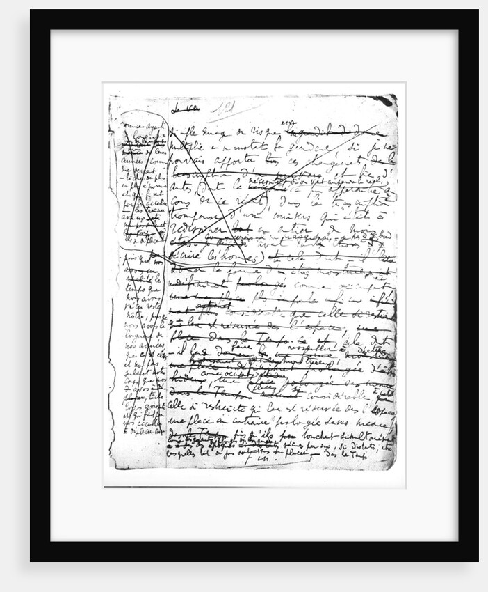 Last page of 'A la Recherche du Temps Perdu' by Marcel Proust