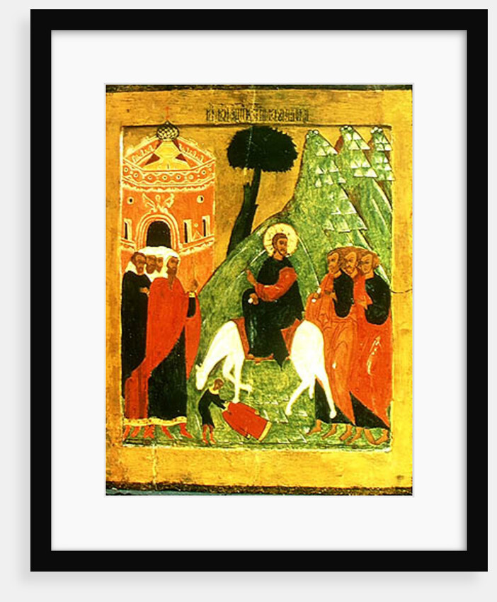 Icon depicting Christ's Entry into Jerusalem by Russian School
