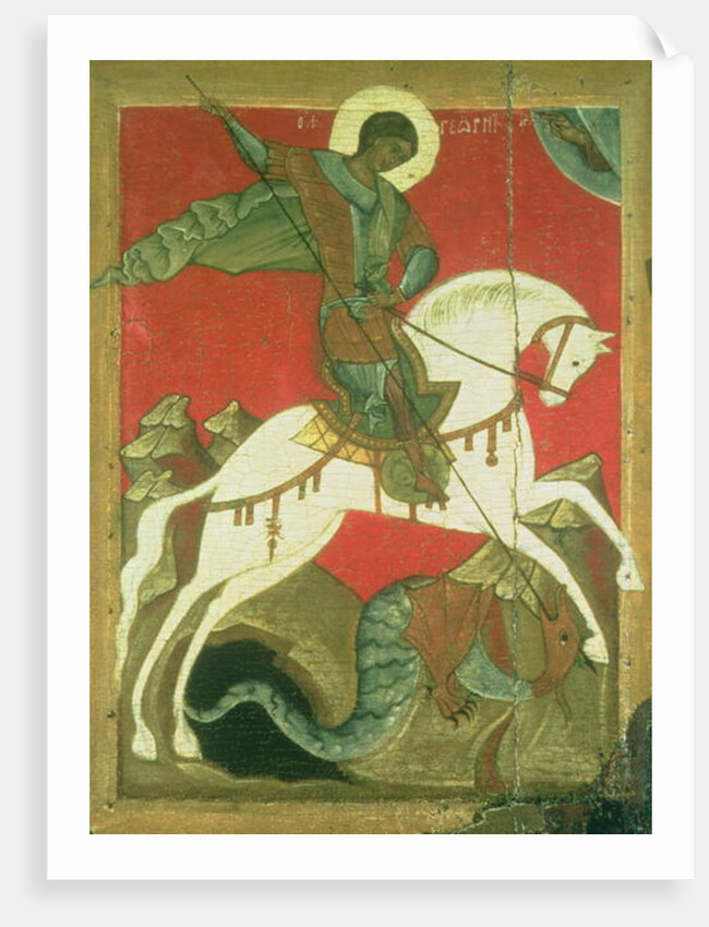 Icon of St. George and the Dragon by Novgorod School
