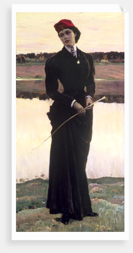 Portrait of Olga Nesterova or, Woman in a Riding Habit, 1906 by Mikhail Vasilievich Nesterov