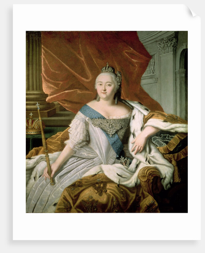 Portrait of Elizabeth Petrovna Empress of Russia, c.1750 by Russian School