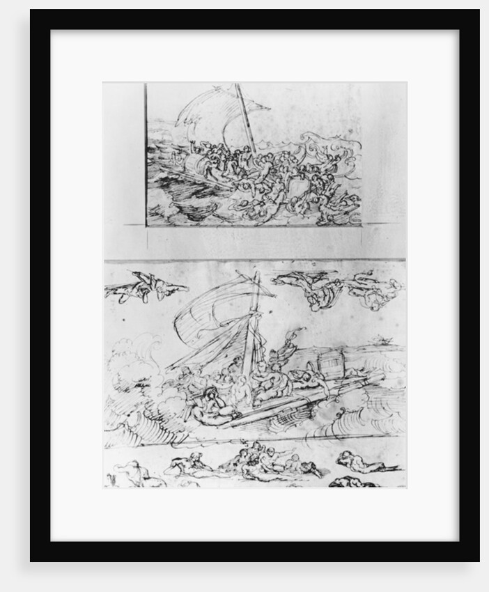 Two sketches for The Raft of the Medusa, c.1819 by Theodore Gericault