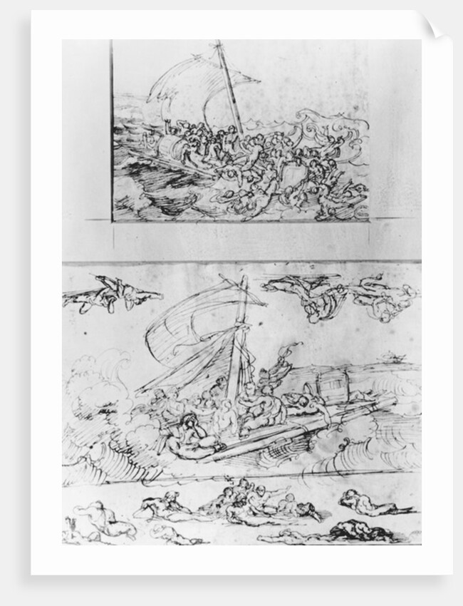 Two sketches for The Raft of the Medusa, c.1819 by Theodore Gericault