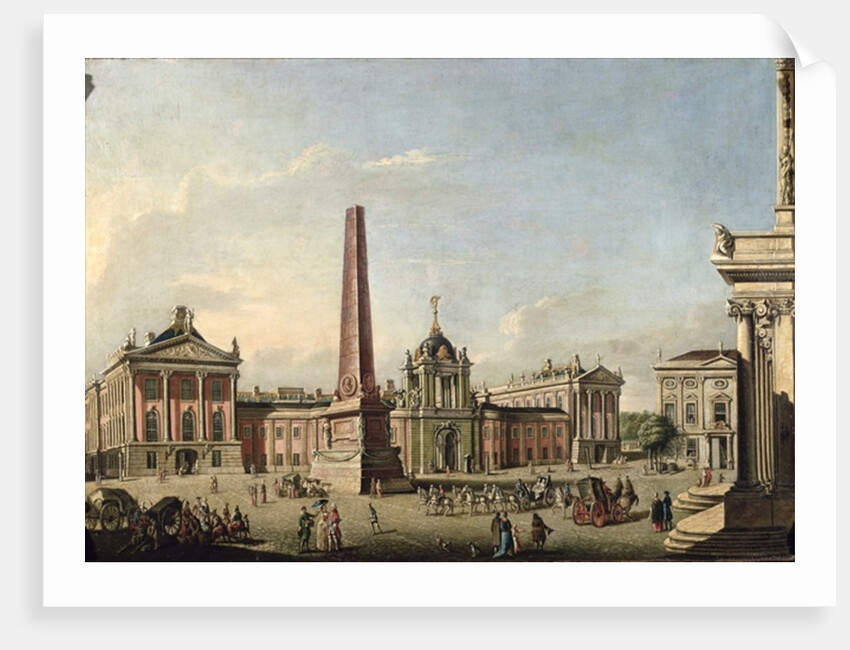 View of the Old Market and the Front Gate of the Schloss Sanssouci, 1773 by Johann Friedrich Meyer
