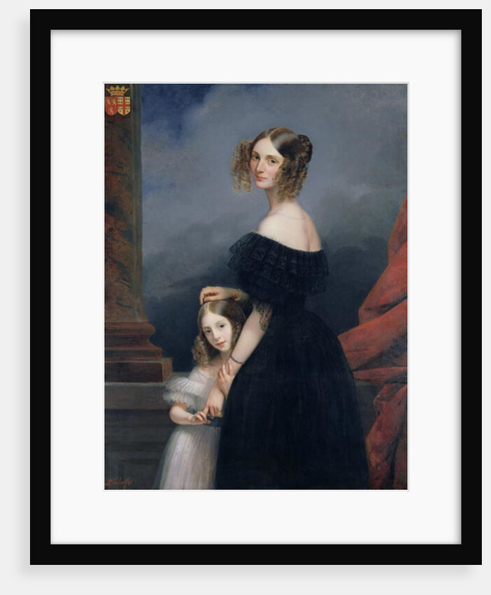 Portrait of Anne-Louise Alix de Montmorency, with her daughter, c.1840 by Claude-Marie Dubufe