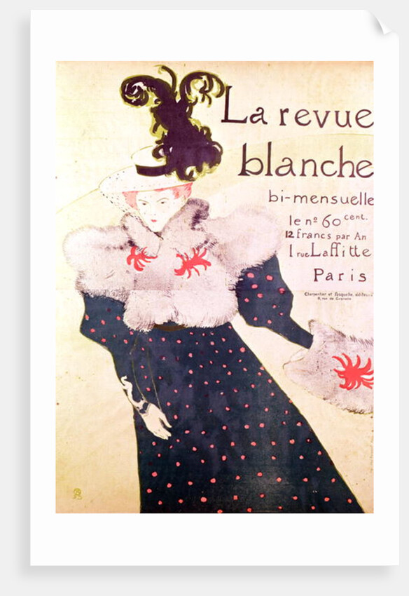 Poster advertising 'La Revue Blanche', 1895 by Henri de Toulouse-Lautrec