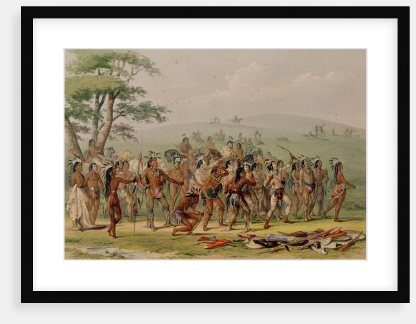 Mandan Archery Contest, c.1832 by George Catlin