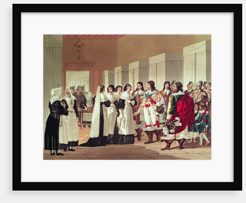 Meeting between Louis XIII and Marie-Louise Motier de la Fayette at l'Hotel-Dieu, Paris by Hippolyte Lecomte