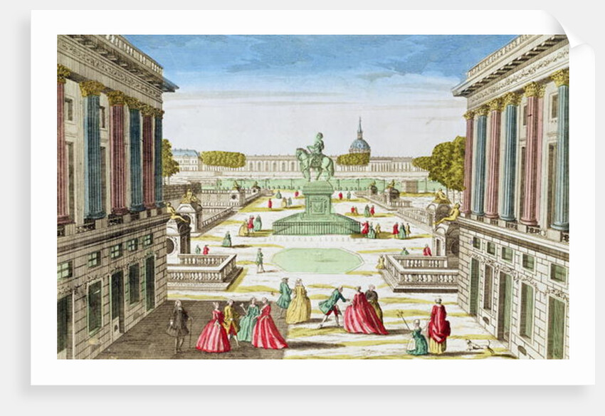 Perspective View of Place Louis XV from Porte Saint-Honore by French School