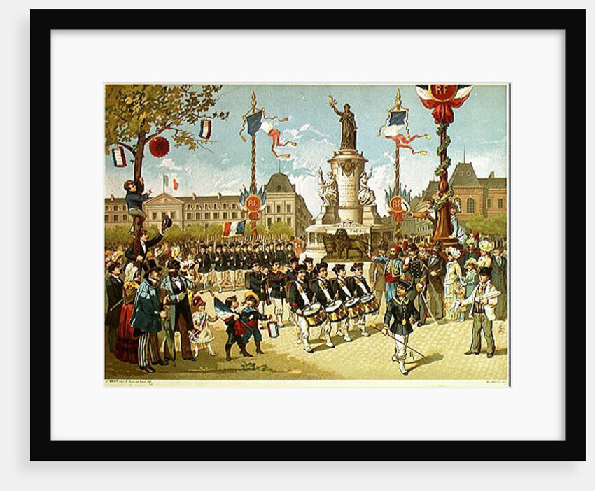 March-Past in the Place de la Republique, 14th July 1880 by French School