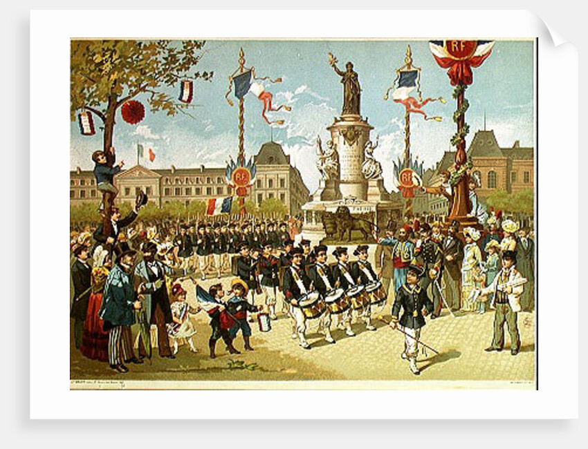 March-Past in the Place de la Republique, 14th July 1880 by French School