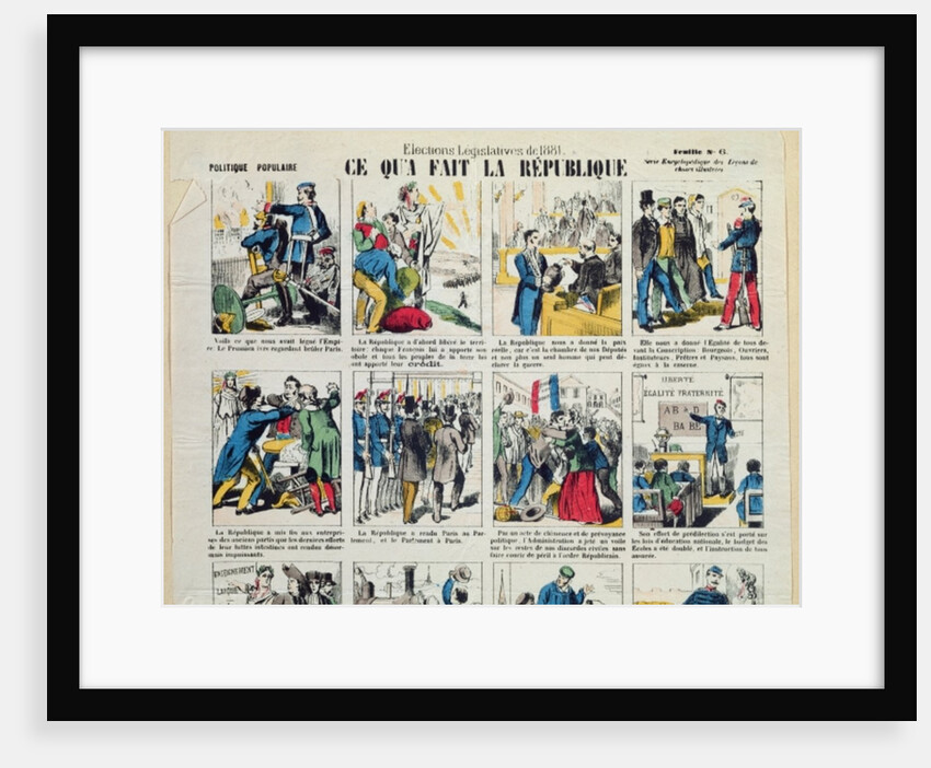 Republican propaganda in support of the foundation of the Third Republic, c.1881 by French School