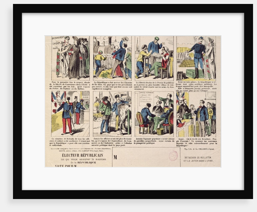 Republican propaganda in support of the foundation of the Third Republic, c.1881 by French School