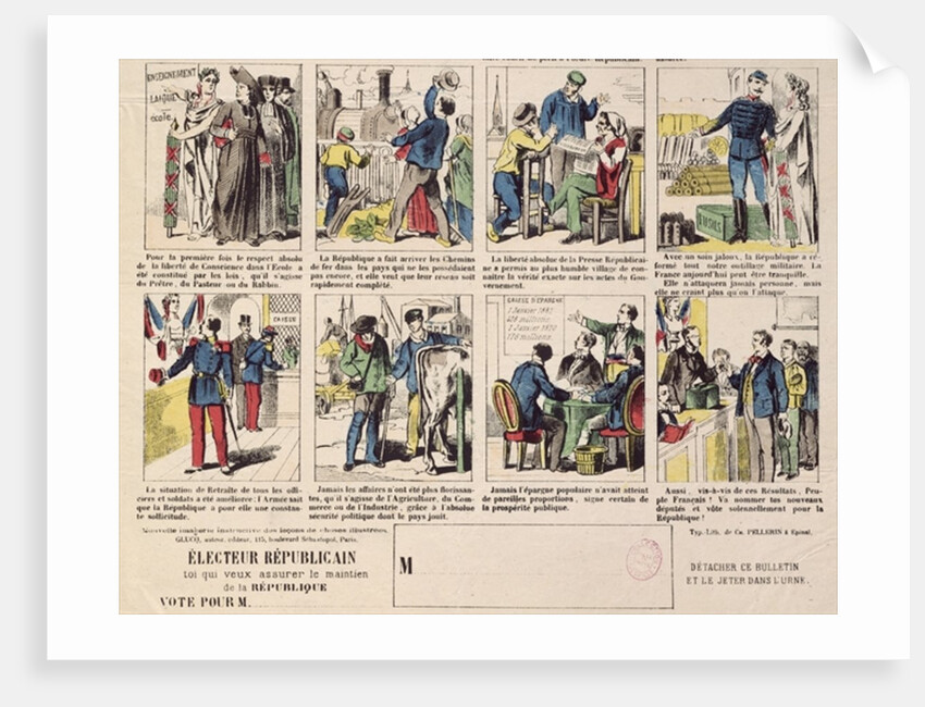 Republican propaganda in support of the foundation of the Third Republic, c.1881 by French School