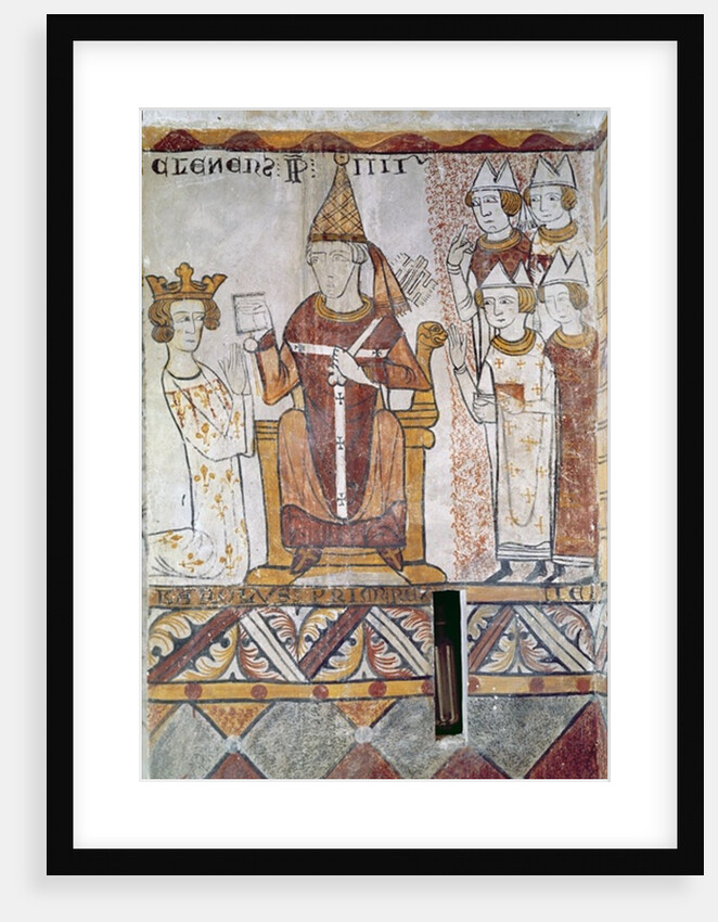 Pope Clement IV Investing Charles of Anjou with the Kingdom of Sicily, 28th June 1265 by French School