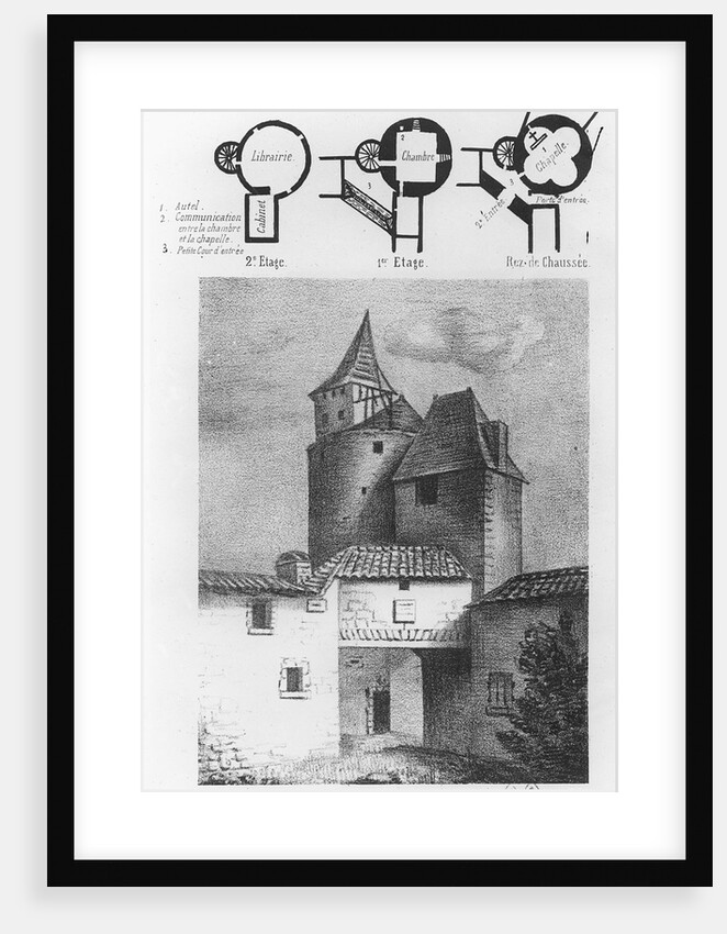 Plan of the Tour de Montaigne, at Saint-Michel-de-Montaigne by French School