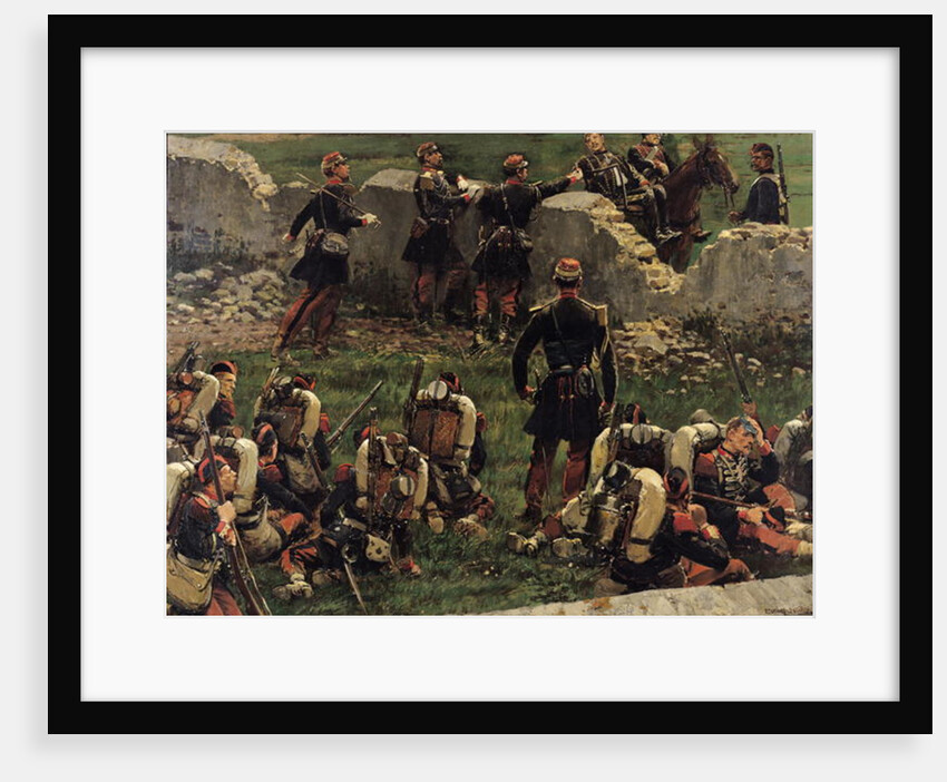 Fragment of the Panorama of the battle of Rezonville, 1883 by Jean-Baptiste Edouard Detaille