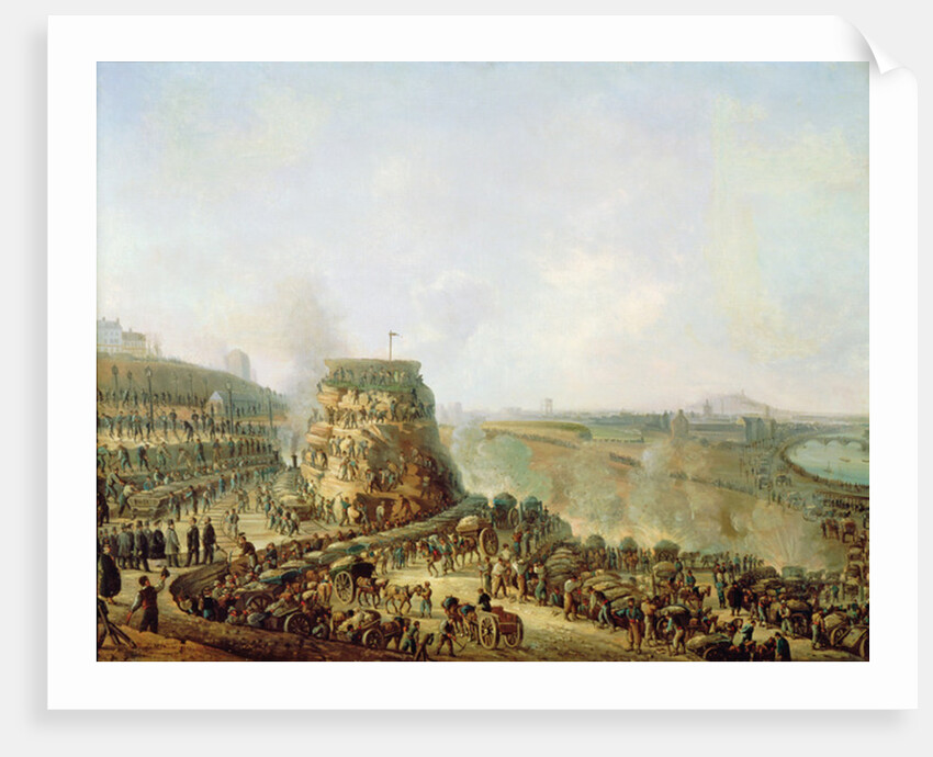 The Emperor Napoleon III and the Empress Eugenie visiting the Chaillot Hill, 1867 by Louis Moullin