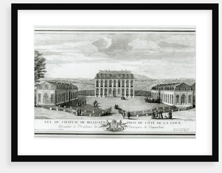 View of the Courtyard Facade of the Bellevue Castle, c.1750 by Jacques Rigaud