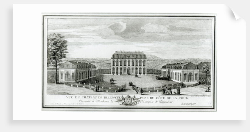 View of the Courtyard Facade of the Bellevue Castle, c.1750 by Jacques Rigaud