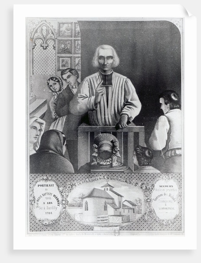 St. Jean-Marie Vianney preaching, 19th century by French School