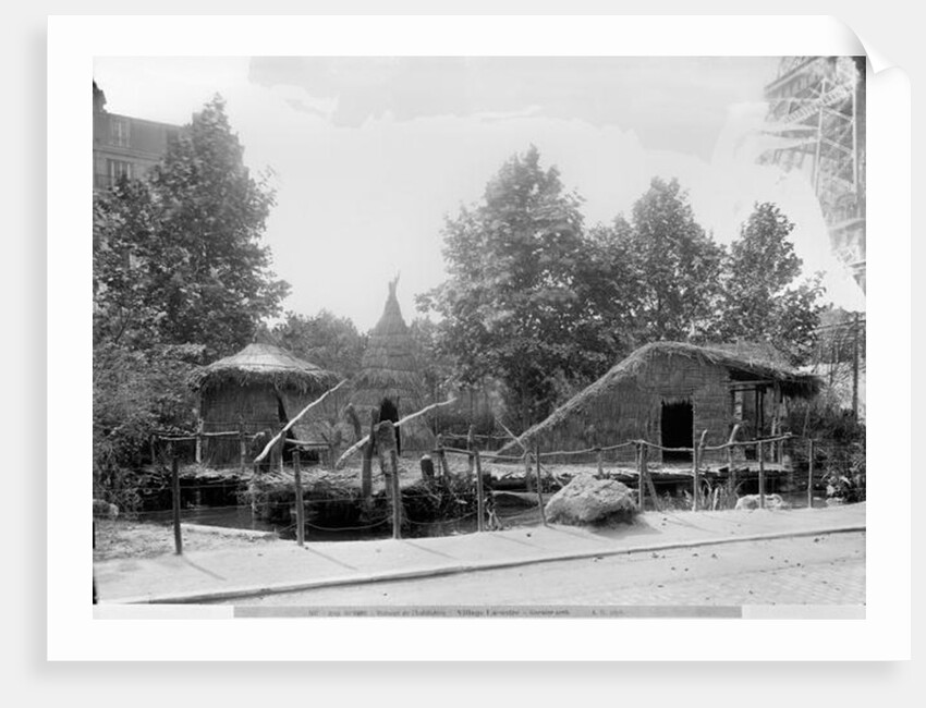 Lakeside village at the Universal Exhibition of 1889 in Paris, architect Charles Garnier by Adolphe Giraudon