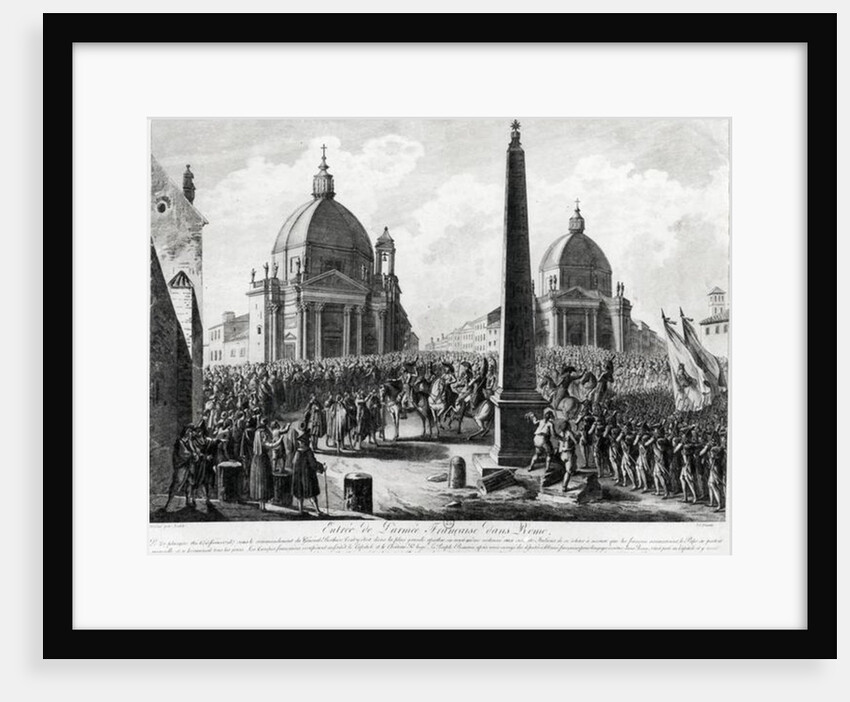 The Entry of the French Army into Rome led by Marshal Berthier, 15th February 1798 by French School