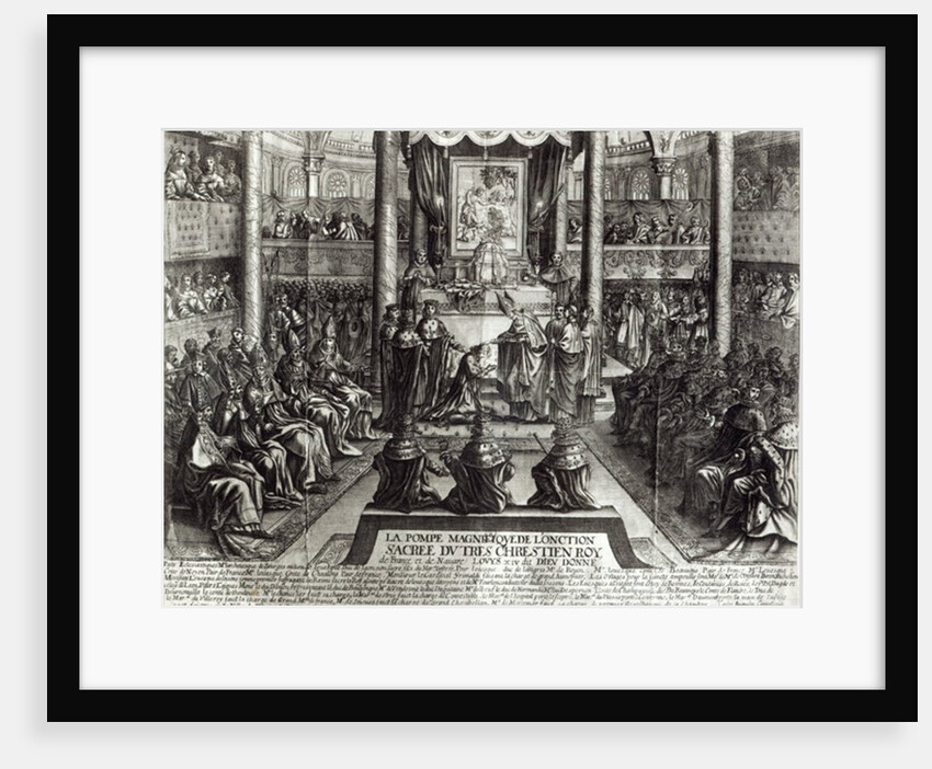 Anointing of Louis XIV at Reims on 7th June 1654 by Francois Roger de Gaignieres