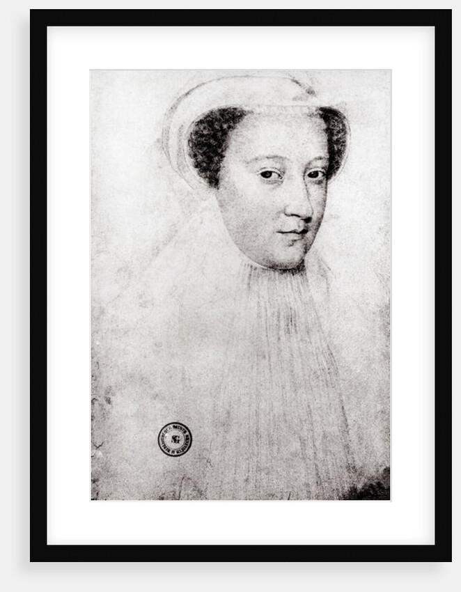 Mary, Queen of Scots in white mourning, 1560 by Francois Clouet