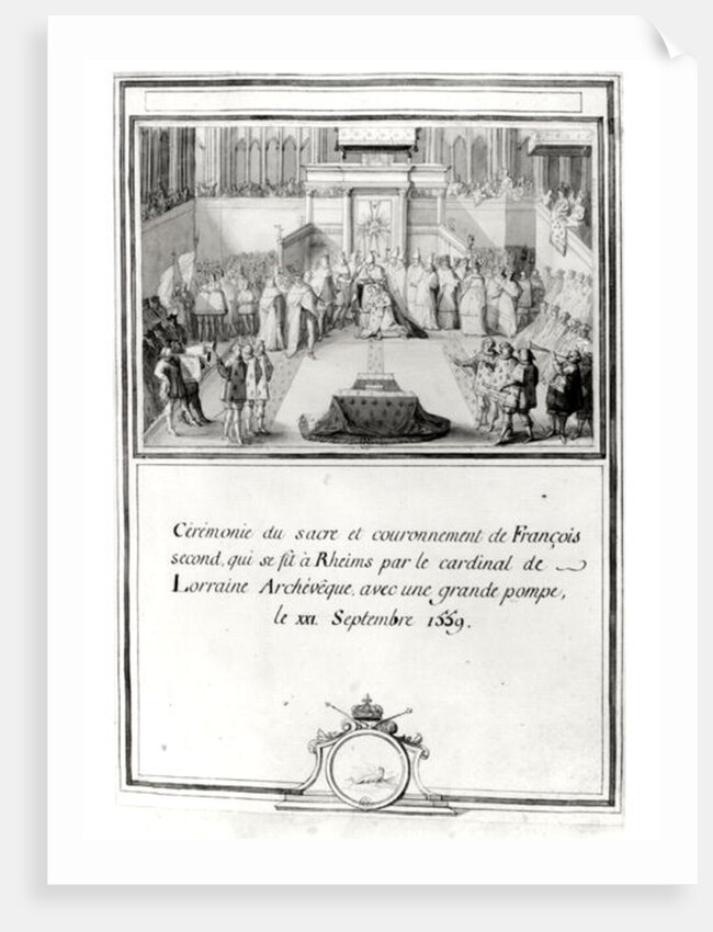 Coronation of Francis II, 21st September 1559 in Reims by the archbishop Cardinal de Lorraine by French School