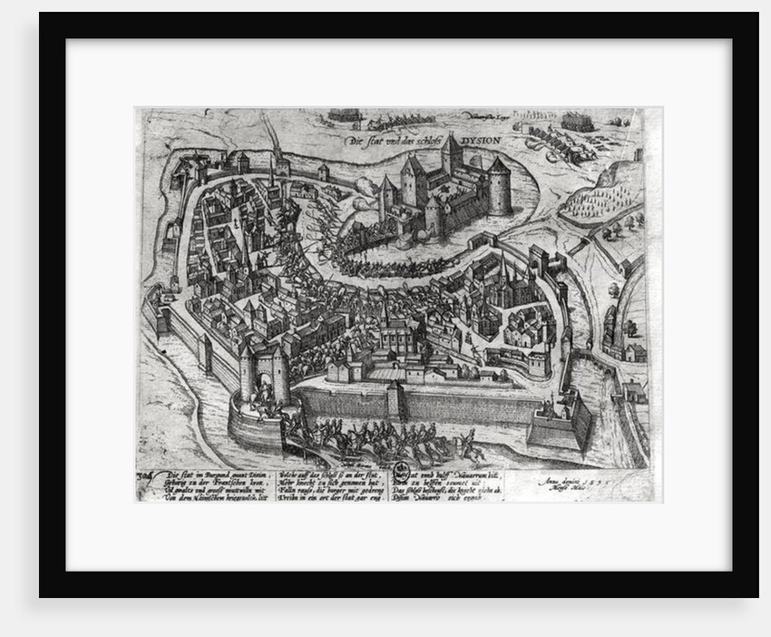 Henri IV entering Dijon, after his victory at Fontaine-Francaise over Spanish, 5th June 1595 by German School