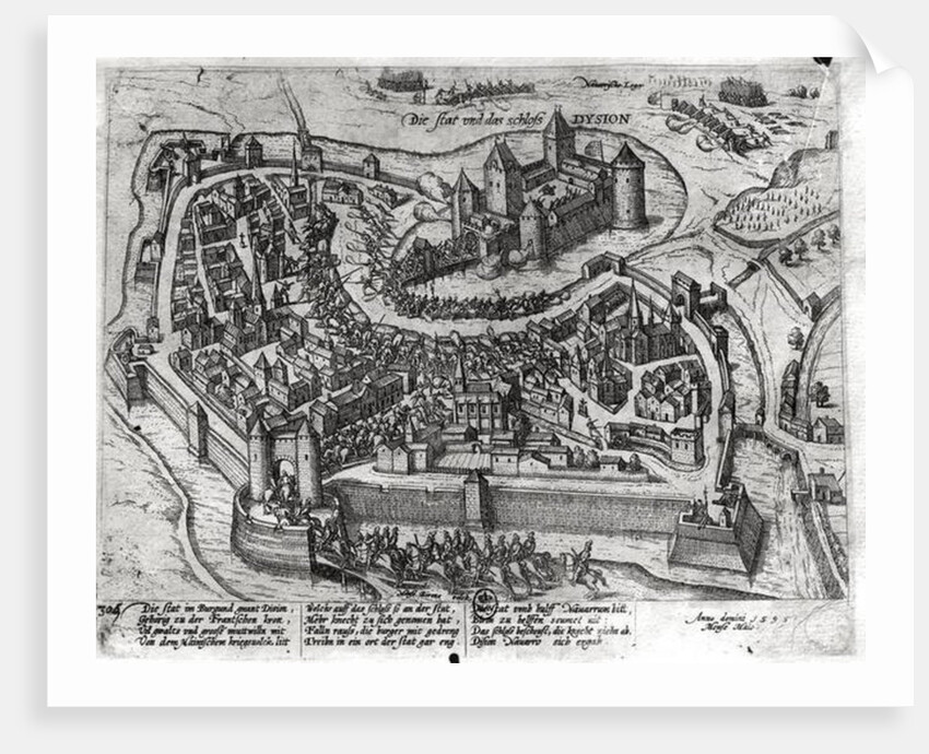 Henri IV entering Dijon, after his victory at Fontaine-Francaise over Spanish, 5th June 1595 by German School