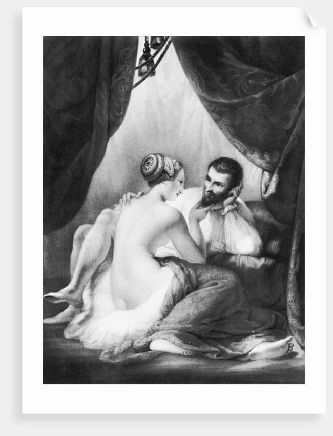 Henri IV, King of France and his Mistress Gabrielle d'Estrees by French School