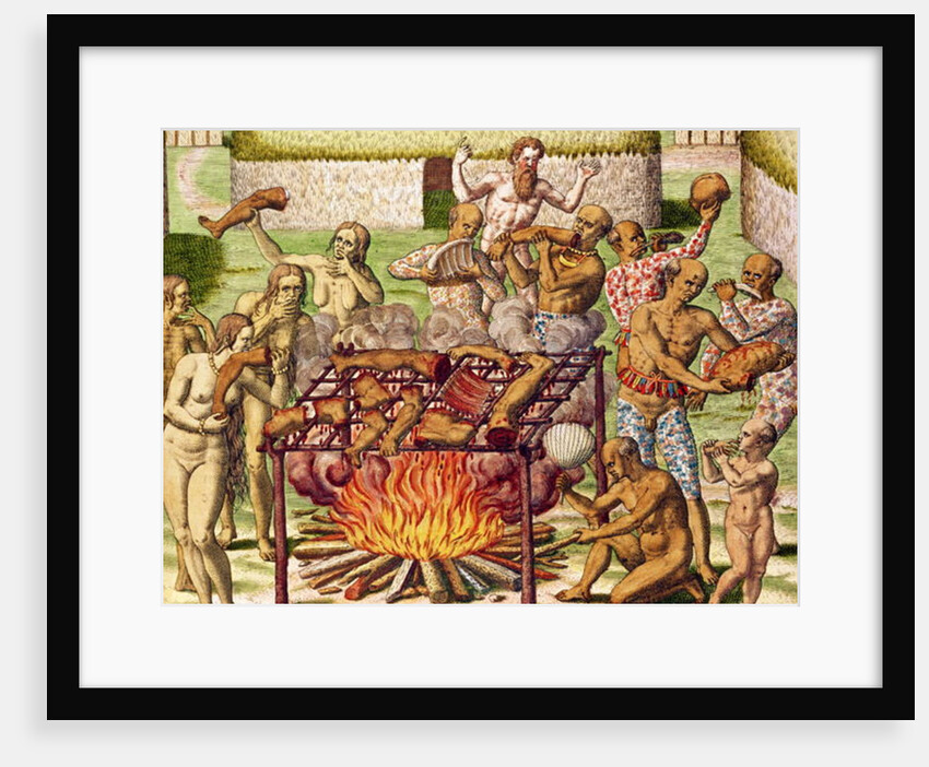 Scene of cannibalism by Theodor de Bry