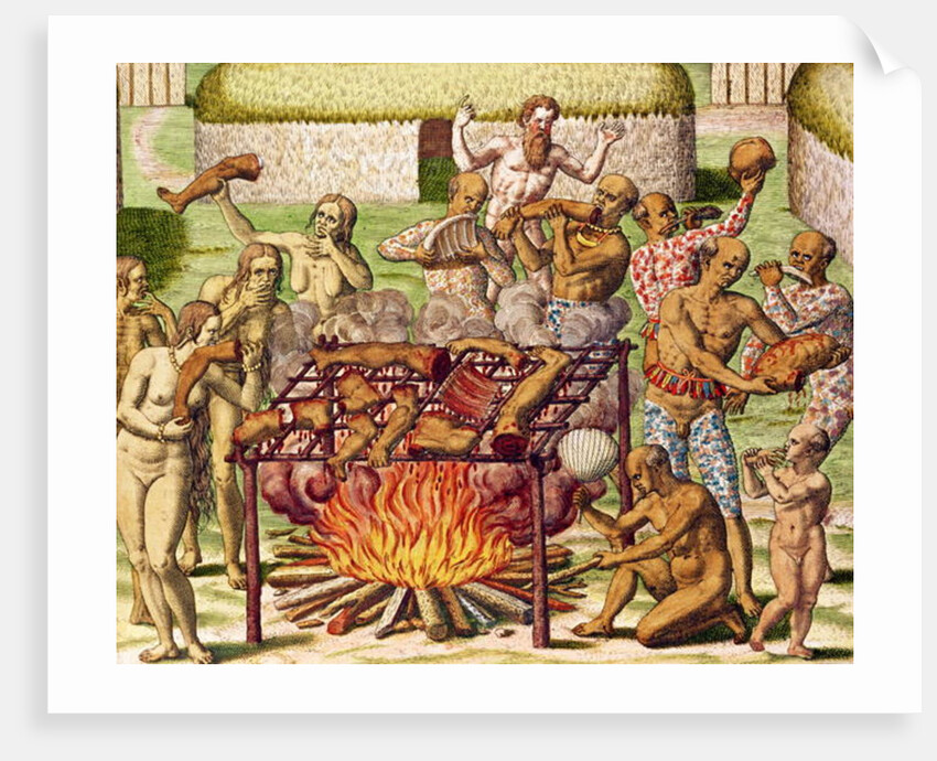 Scene of cannibalism by Theodor de Bry