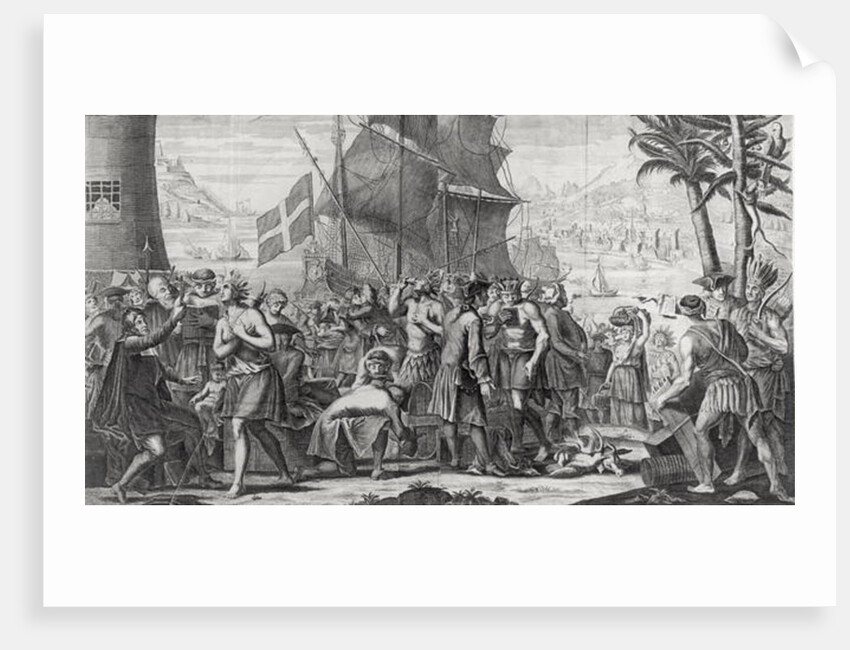 Trade between Mexican Indians and the French at the Port of Mississippi by French School